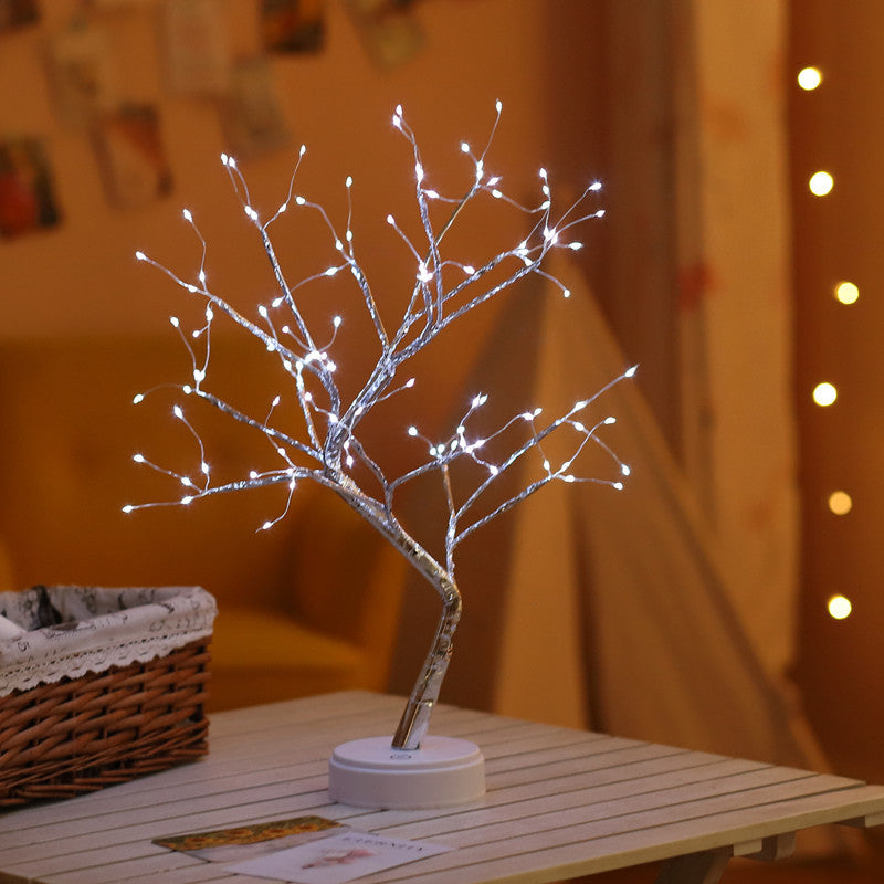LED Tree Light Creative Touch Rice Grain Starry Room Christmas Decoration Atmosphere Small Table Lamp